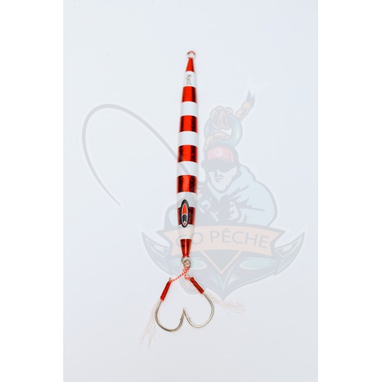 Leurre jigging verticale rouge 200/250 gr