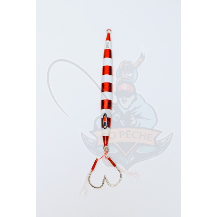 Leurre jigging verticale rouge 200/250 gr