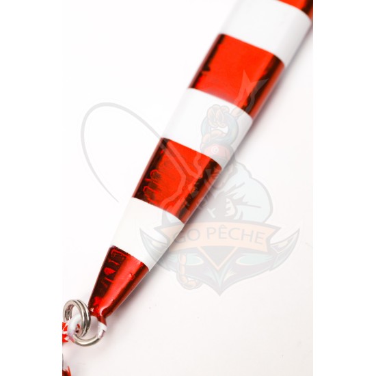 Leurre jigging verticale rouge 200/250 gr