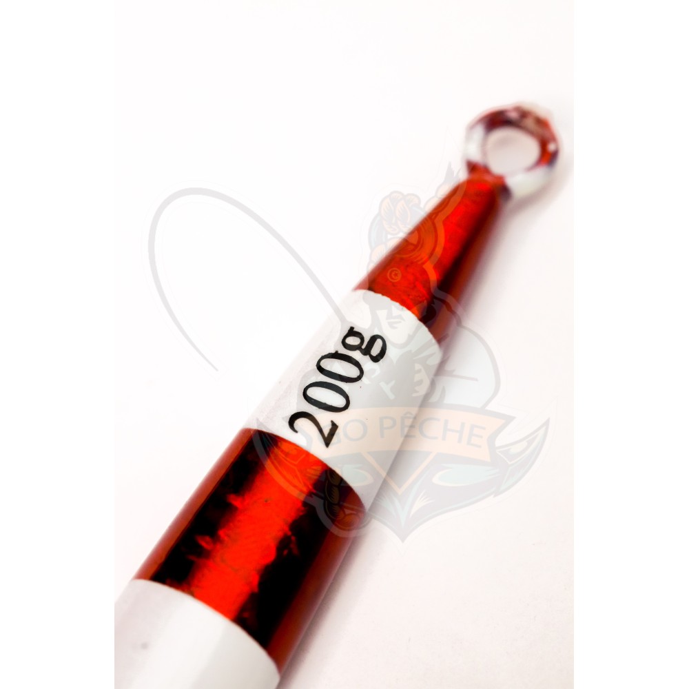 Leurre jigging verticale rouge 200/250 gr