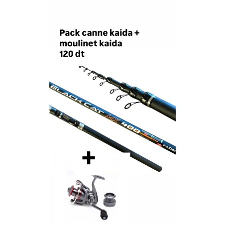 Pack canne kaida + moulinet kaida